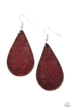 Load image into Gallery viewer, Subtropical Seasons - Brown Flower Leather Earrings Paparazzi
