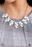 Renown Refinement - White Pearl Diamond Necklace Paparazzi