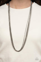 Load image into Gallery viewer, Undauntingly Urban - Black Gunmetal Necklace Paparazzi
