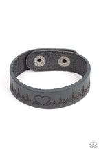 Load image into Gallery viewer, Haute Heartbeat - Silver Urban Leather Bracelet Paparazzi
