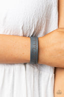 Haute Heartbeat - Silver Urban Leather Bracelet Paparazzi