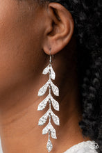 Load image into Gallery viewer, Lead From the FROND - Silver Leaf Earrings Paparazzi
