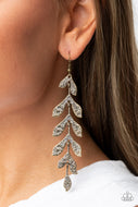 Lead From the FROND - Brass Earrings Paparazzi