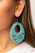 Load image into Gallery viewer, Home TWEET Home - Blue Wooden Earrings Paparazzi
