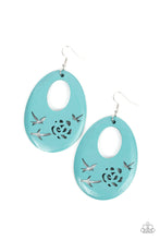 Load image into Gallery viewer, Home TWEET Home - Blue Wooden Earrings Paparazzi
