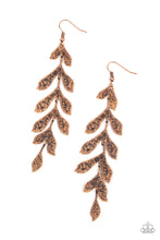 Load image into Gallery viewer, Lead From the FROND - Copper Leaf Earrings Paparazzi
