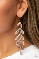 Lead From the FROND - Copper Leaf Earrings Paparazzi