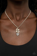 Pop It and LOCKET - Multi-Color Iridescent Heart Necklace Paparazzi