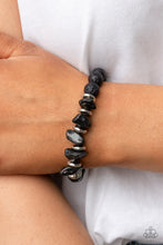 Load image into Gallery viewer, Volcanic Vacay - Silver Lava Bead Oil Spill Bracelet Paparazzi
