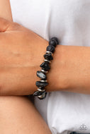 Volcanic Vacay - Silver Lava Bead Oil Spill Bracelet Paparazzi
