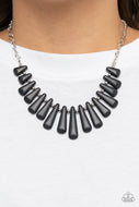 Mojave Empress - Black Crackle Necklace Paparazzi