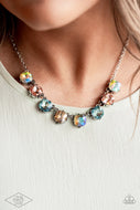 Dreamy Decorum - Multi-Color Iridescent Necklace Paparazzi