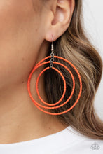 Load image into Gallery viewer, Colorfully Circulating - Orange Seedbead Earrings Paparazzi
