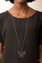 Load image into Gallery viewer, Butterfly Boutique - Silver Long Necklace Paparazzi
