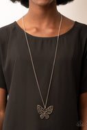 Butterfly Boutique - Silver Long Necklace Paparazzi