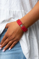 Lusting for Wanderlust - Red Leather Heart Bracelet Paparazzi