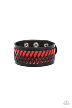 Load image into Gallery viewer, Punk Rocker Road - Red Leather Bracelet Paparazzi
