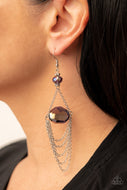 Ethereally Extravagant - Purple Oil Spill Earrings Paparazzi