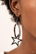 Superstar Showcase - Black Star Earrings Paparazzi