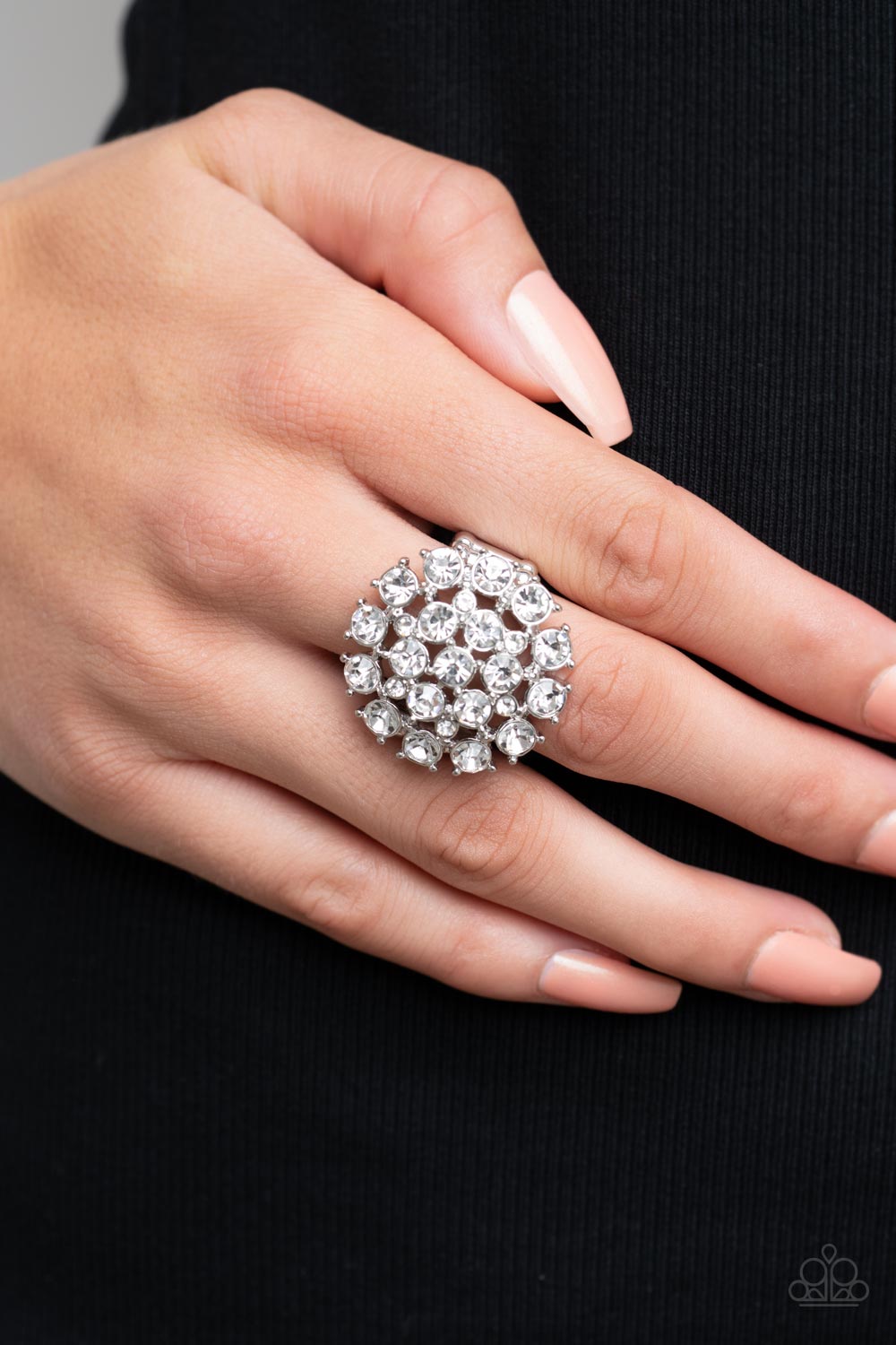 SELFIE-Confidence - White Diamond Ring Paparazzi