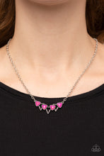 Load image into Gallery viewer, Pyramid Prowl - Pink Iridescent Necklace Paparazzi
