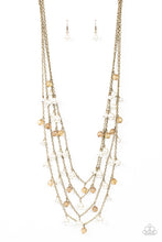 Load image into Gallery viewer, Vintage Virtuoso - Brass Layered Necklace Paparazzi
