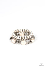 Load image into Gallery viewer, Take by SANDSTORM - White Crackle Bracelet Paparazzi
