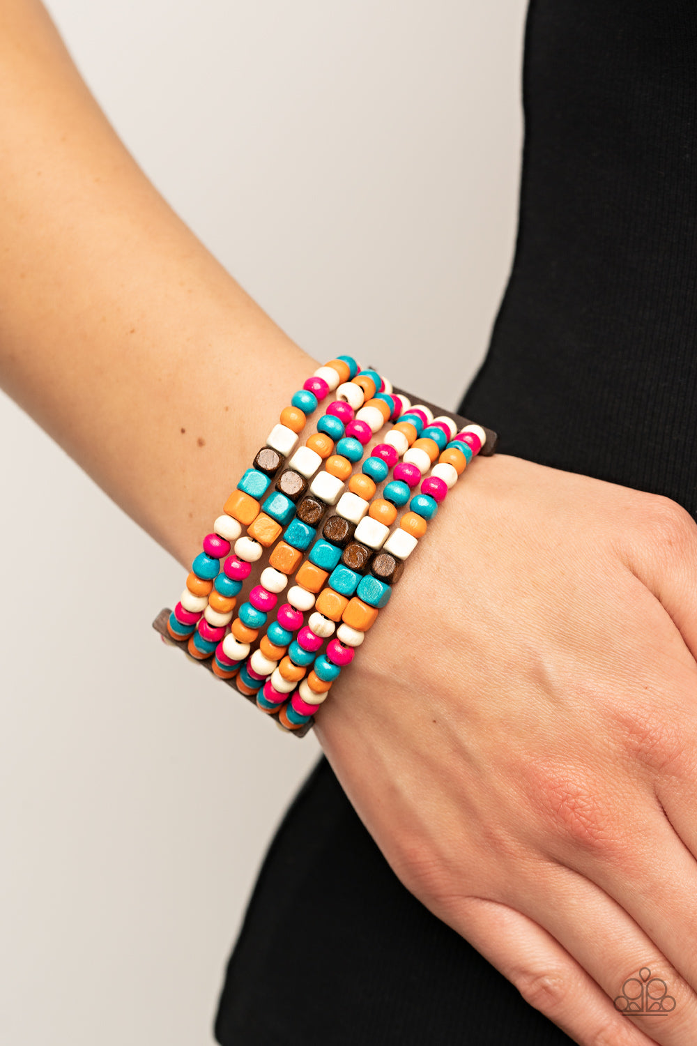 Dive into Maldives - Multi-Color Wood Bracelet Paparazzi