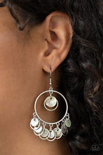 Load image into Gallery viewer, Cabana Charm - Silver Shell Earrings Paparazzi
