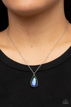 Load image into Gallery viewer, Interstellar Royal - Green Oil Spill Necklace Paparazzi

