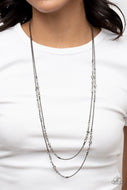 Petitely Prismatic - Black Layered Necklace Paparazzi