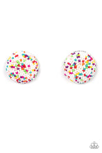 Load image into Gallery viewer, Kaleidoscope Sky - White Seedbead Multi-Color Stud Earrings Paparazzi
