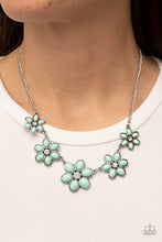 Load image into Gallery viewer, Prairie Party - Green Flower Necklace Paparazzi
