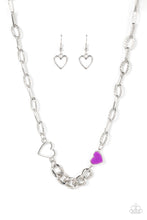 Load image into Gallery viewer, Little Charmer - Purple Heart Necklace Paparazzi
