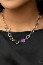 Load image into Gallery viewer, Little Charmer - Purple Heart Necklace Paparazzi
