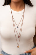 Follow the LUSTER - Copper Multi-Color Layered Necklace Paparazzi