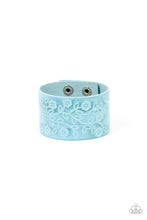 Load image into Gallery viewer, Rosy Wrap Up - Blue Snap Flower Bracelet Paparazzi
