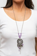 Making Memories - Purple Key Lock Necklace Paparazzi