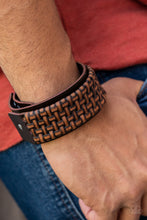 Load image into Gallery viewer, Urban Expansion - Brown Leather Snap Bracelet Paparazzi
