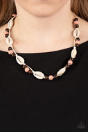 Bermuda Beachcomber - Pink Urban Shell Necklace Paparazzi