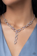 Infinitely Icy - Multi-Color Iridescent Necklace Life of the Party