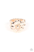 Load image into Gallery viewer, Floral Farmstead - Rose Gold Flower Ring Paparazzi
