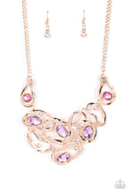 Load image into Gallery viewer, Warp Speed - Rose Gold Life of the Party Necklace Paparazzi
