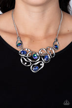 Load image into Gallery viewer, Warp Speed - Blue Oil Spill Necklace Paparazzi

