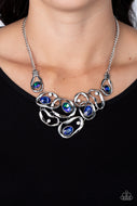 Warp Speed - Blue Oil Spill Necklace Paparazzi