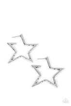 Load image into Gallery viewer, All-Star Attitude - Silver Hoop Earrings Paparazzi
