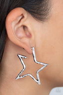 All-Star Attitude - Silver Hoop Earrings Paparazzi