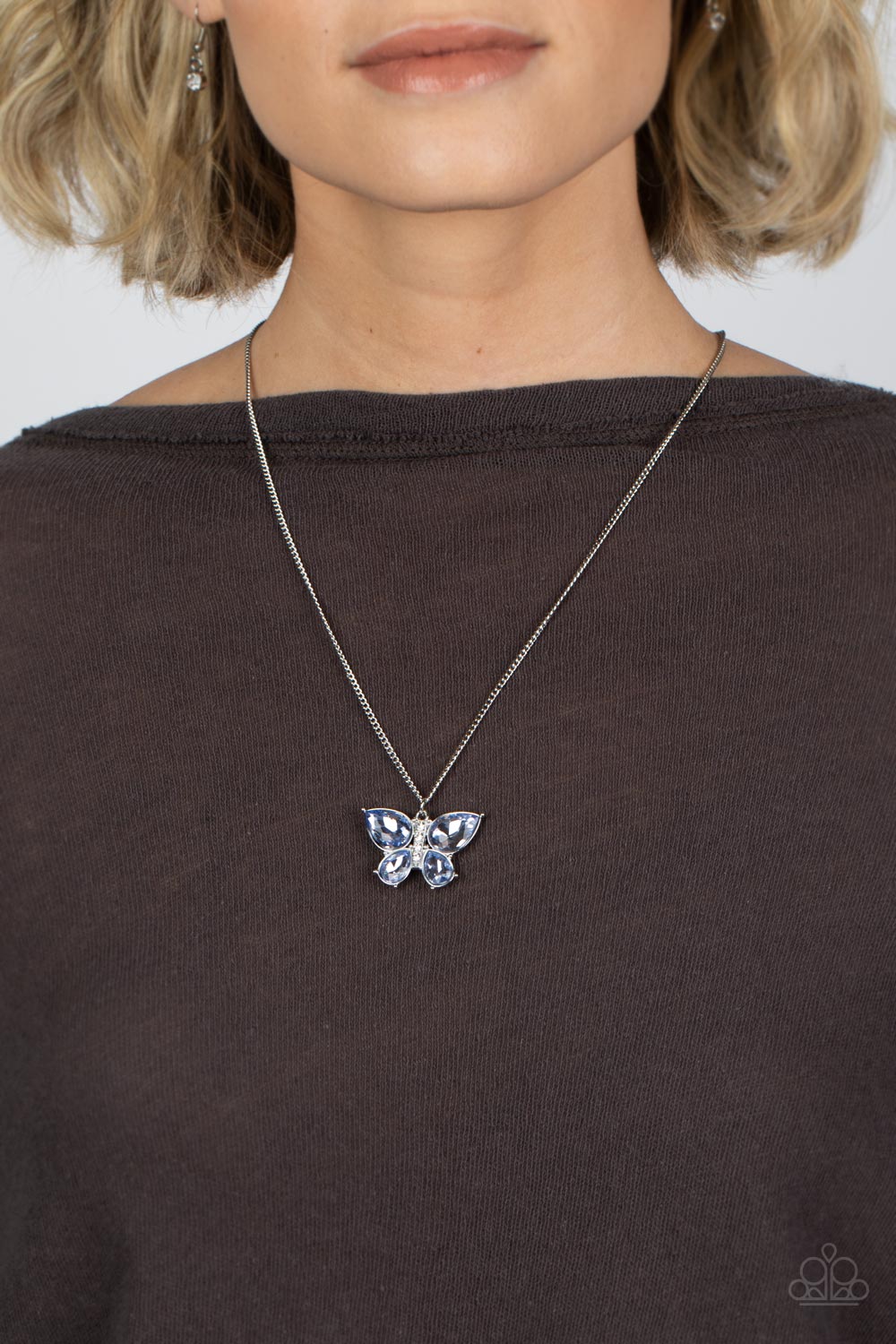 Free-Flying Flutter - Blue Butterfly Necklace