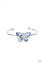 Load image into Gallery viewer, Butterfly Beatitude - Blue Cuff Bracelet

