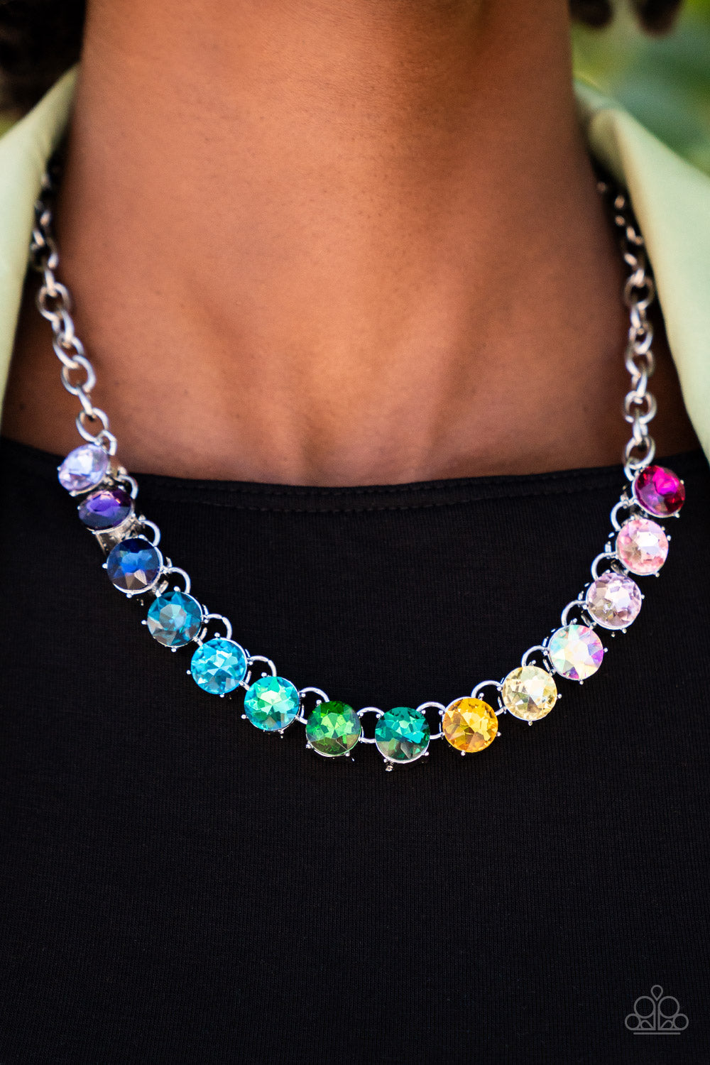 Rainbow Resplendence - Multi-Color Life of the Party Necklace Paparazzi